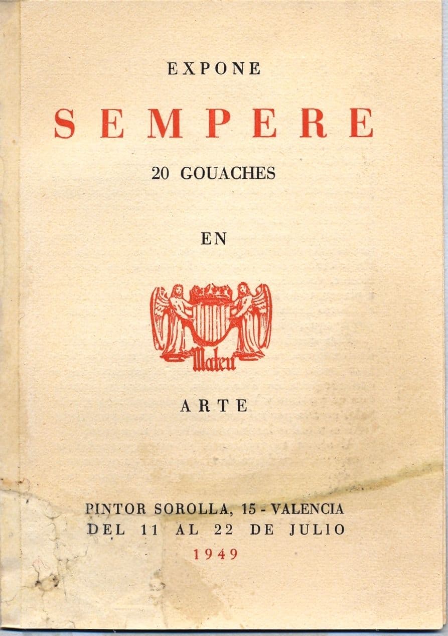 Catálogo de exposición de Eusebio Sempere "20 gouaches"