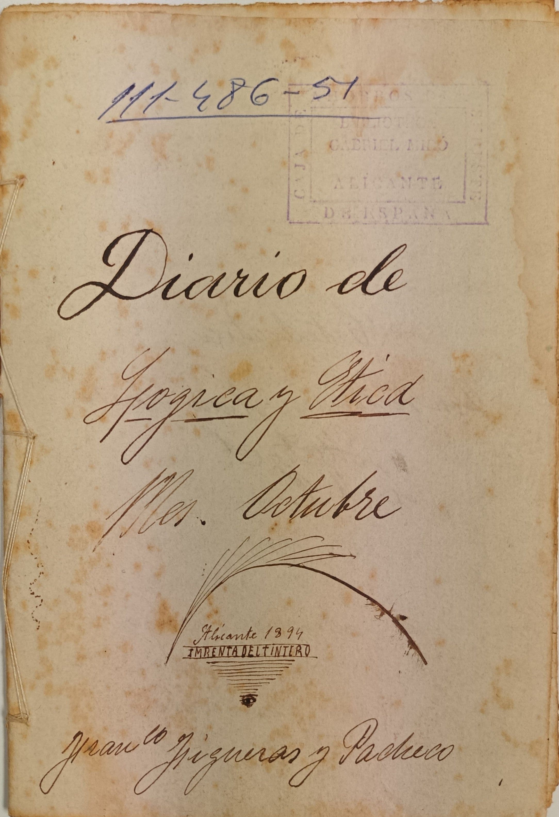 Diario de Figueras Pacheco, 1894