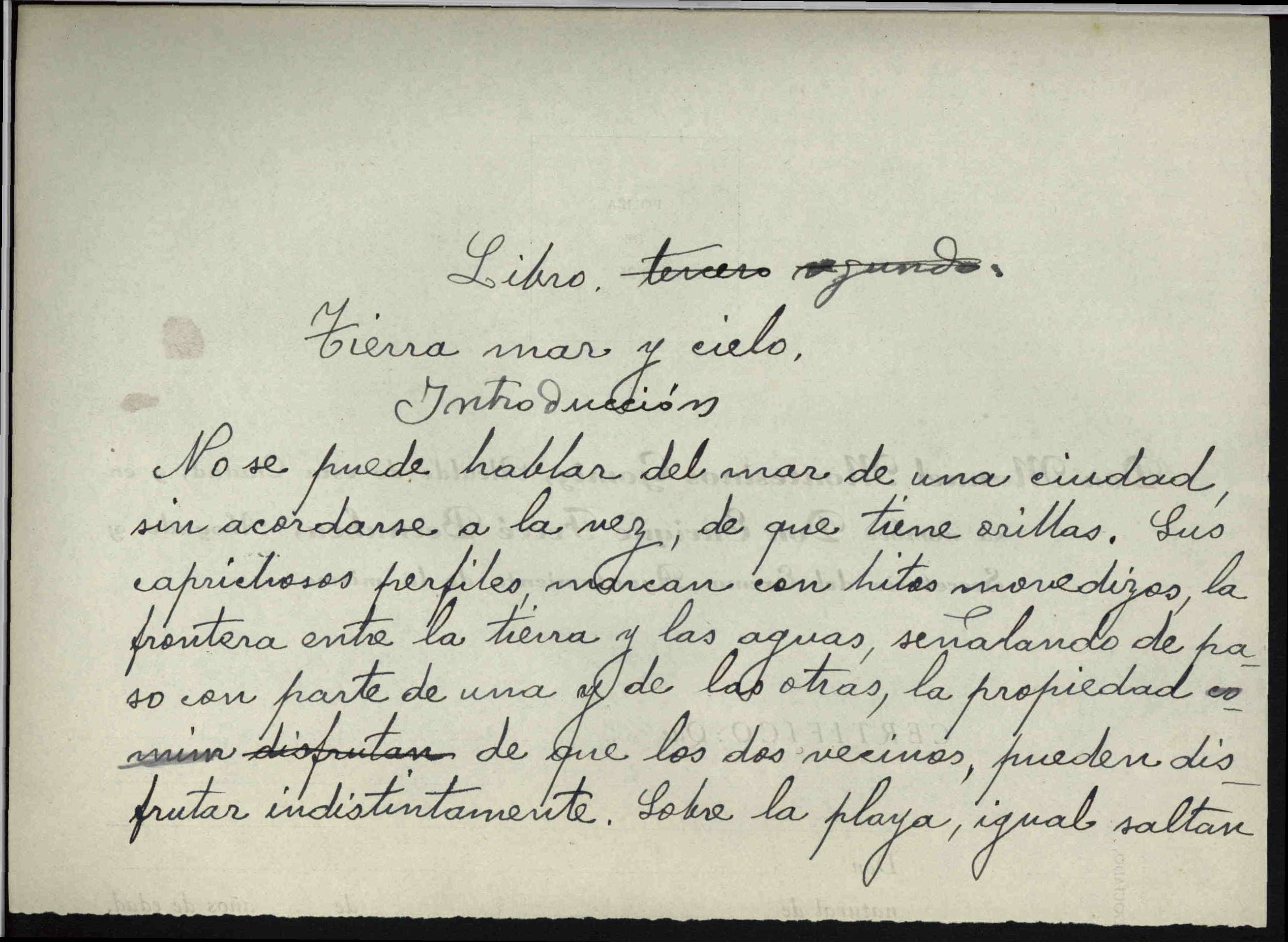 Introducción del libro Tierra, mar y cielo