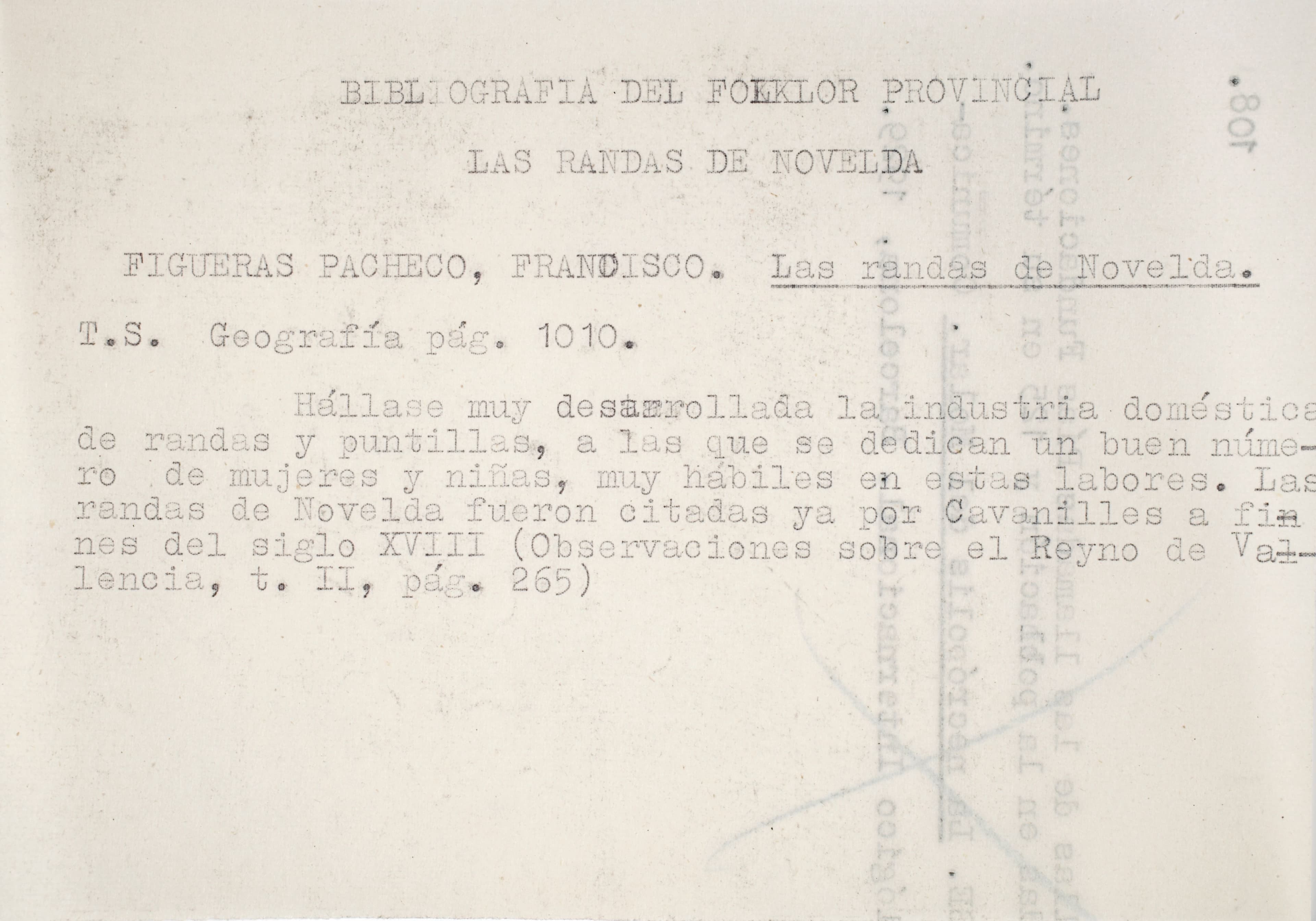 Bibliografía del folklor provincial por Francisco Figueras Pacheco