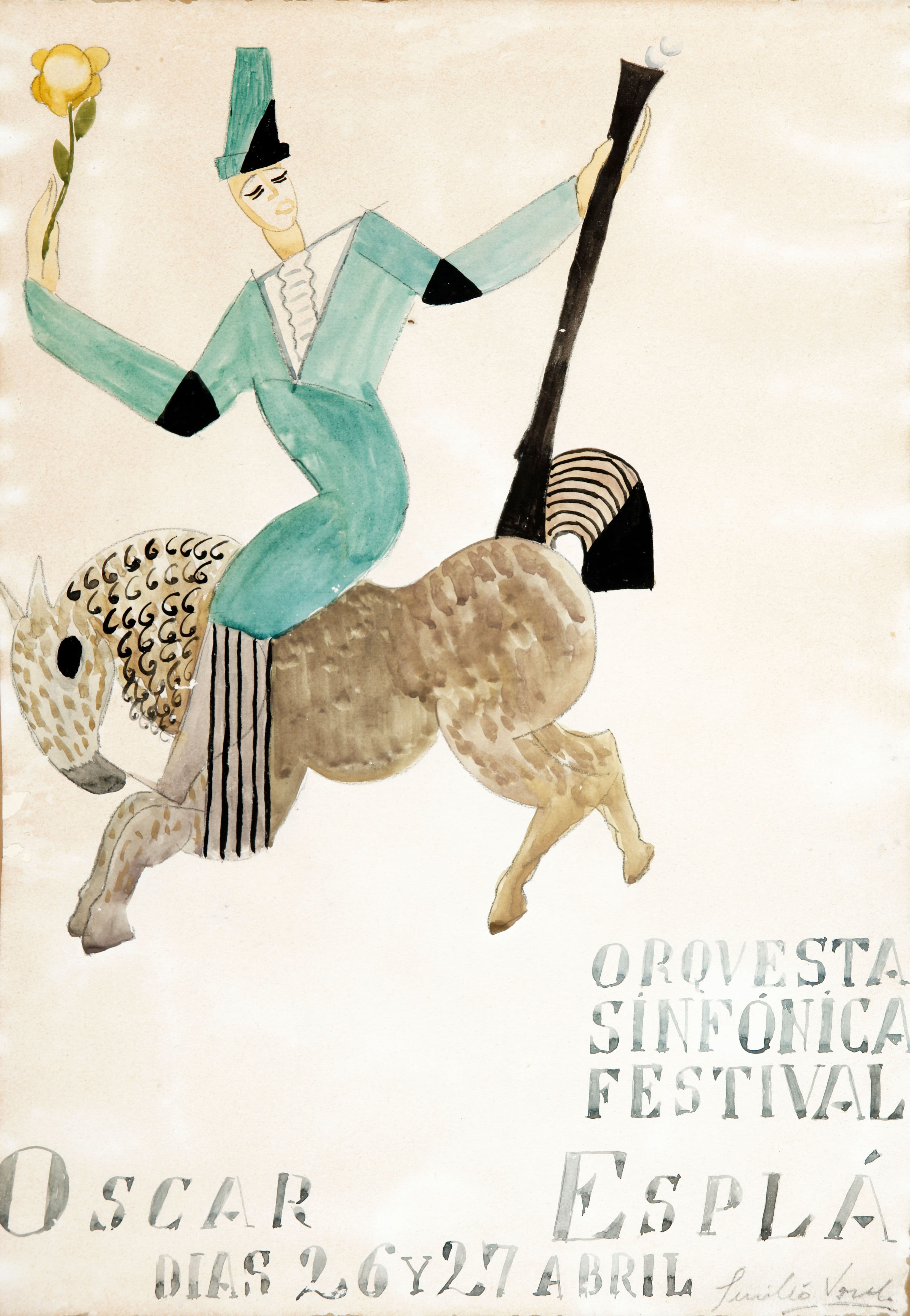Cartel Orquesta Sinfónica hecho por Emilio Varela